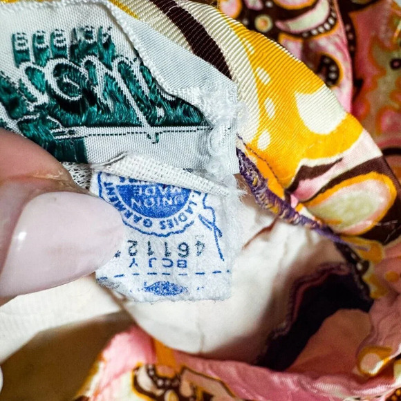 Vintage Prestige Of Boston geometric Print Colourful quileted Maxi skirt S - Picture 5 of 8